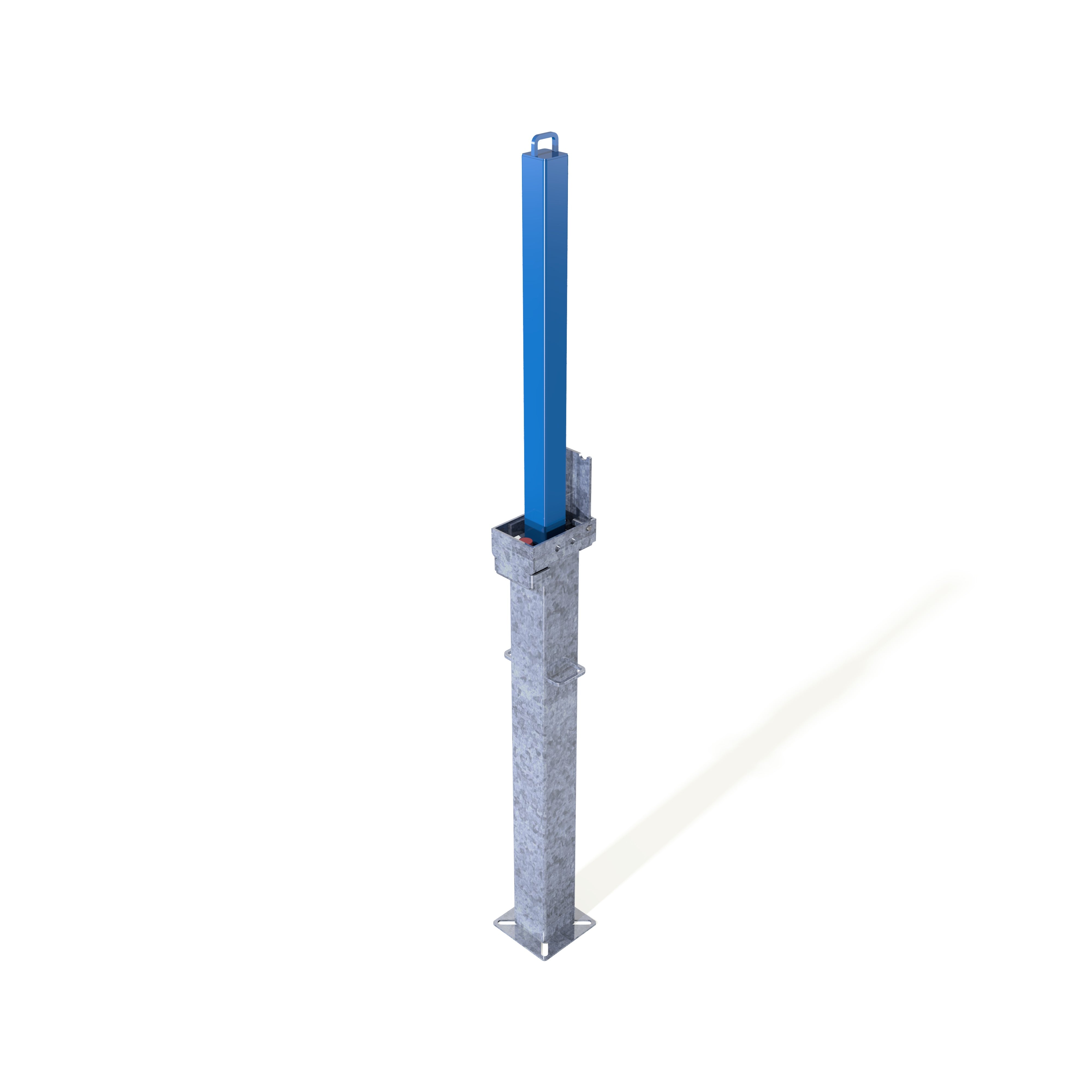 Square Retractapost-GL 745 Telescopic Bollard - Galvanised or Galvanised and Coated - Store Fittings Direct