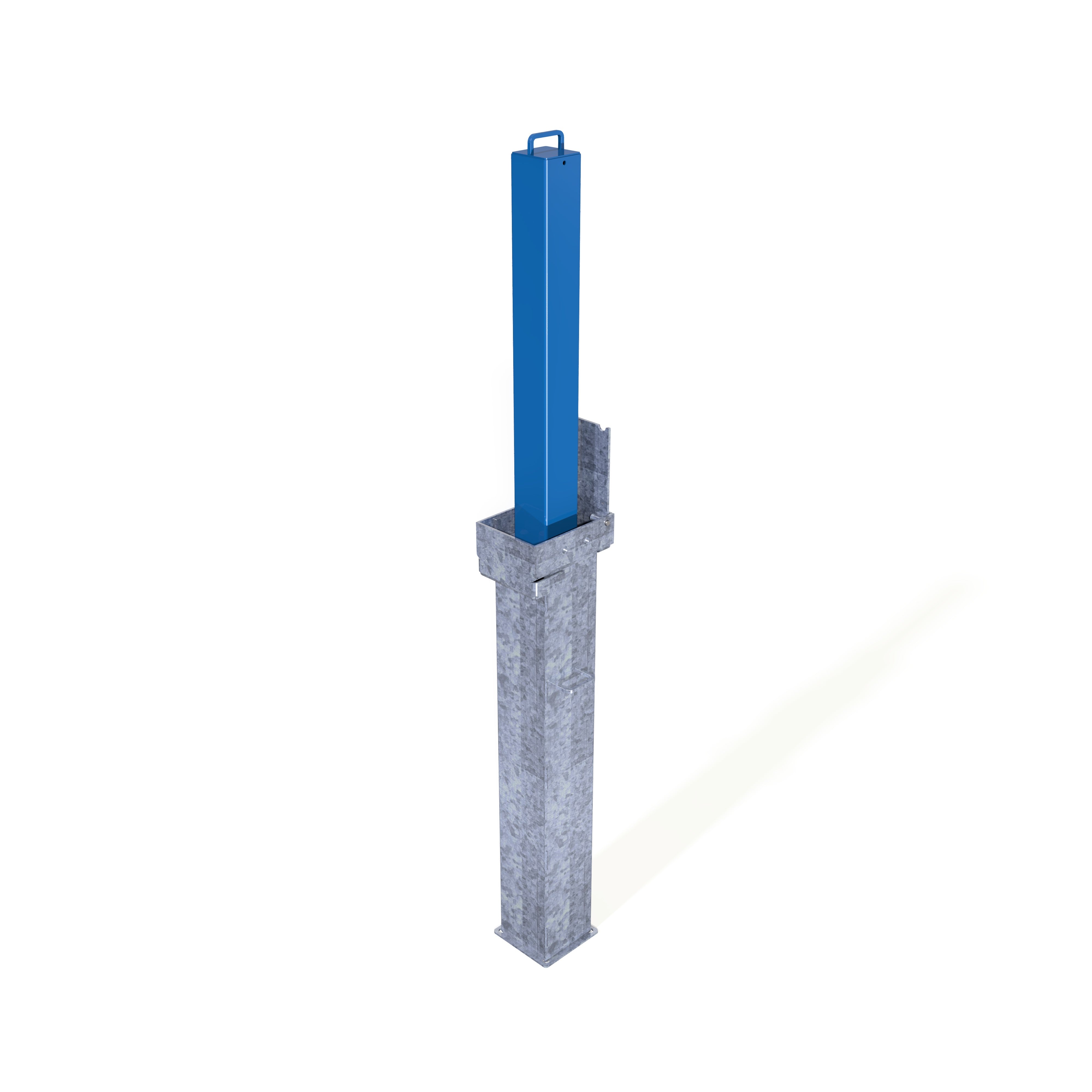 Square Retractapost-GL 745 Telescopic Bollard - Galvanised or Galvanised and Coated - Store Fittings Direct