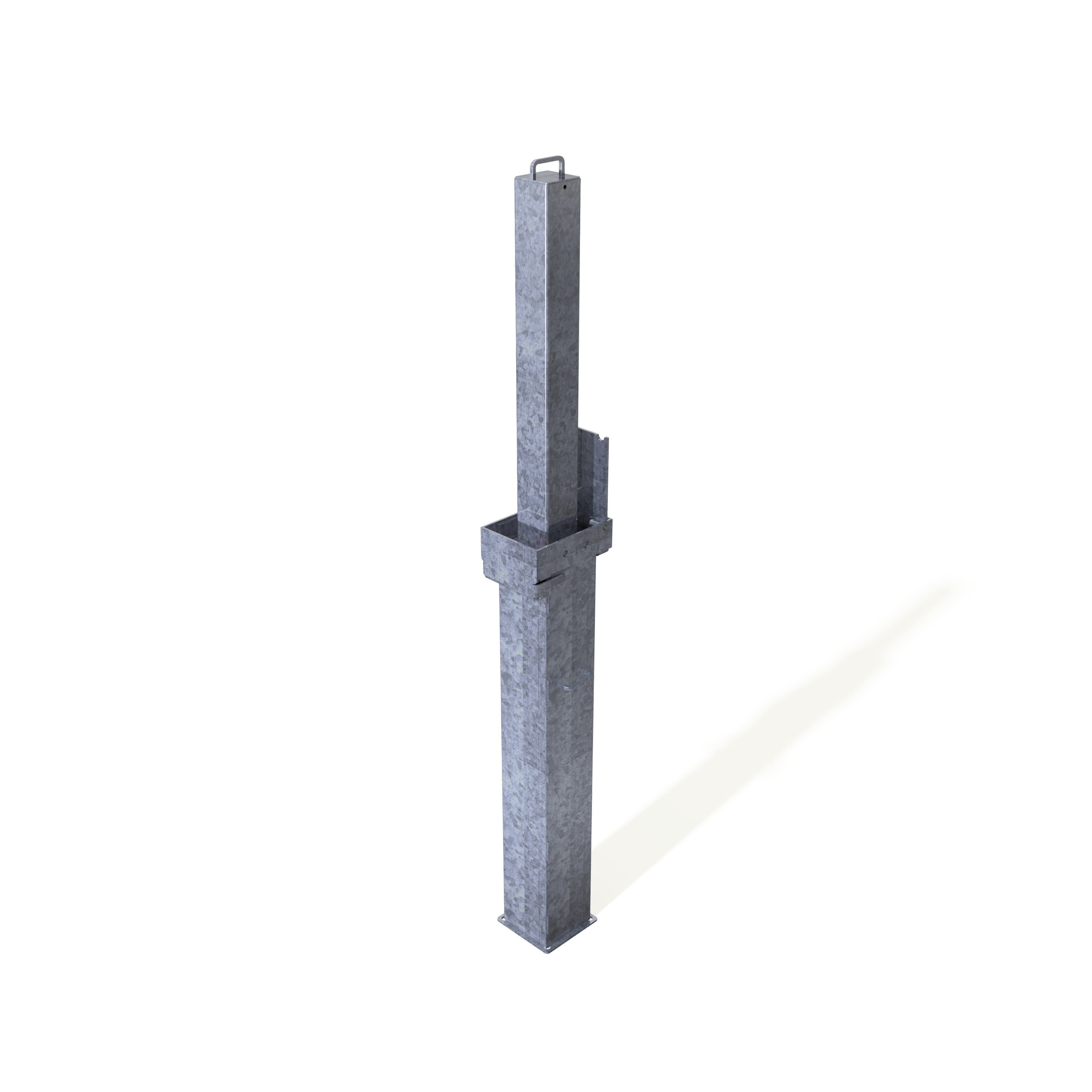 Square Retractapost-GL 745 Telescopic Bollard - Galvanised or Galvanised and Coated - Store Fittings Direct
