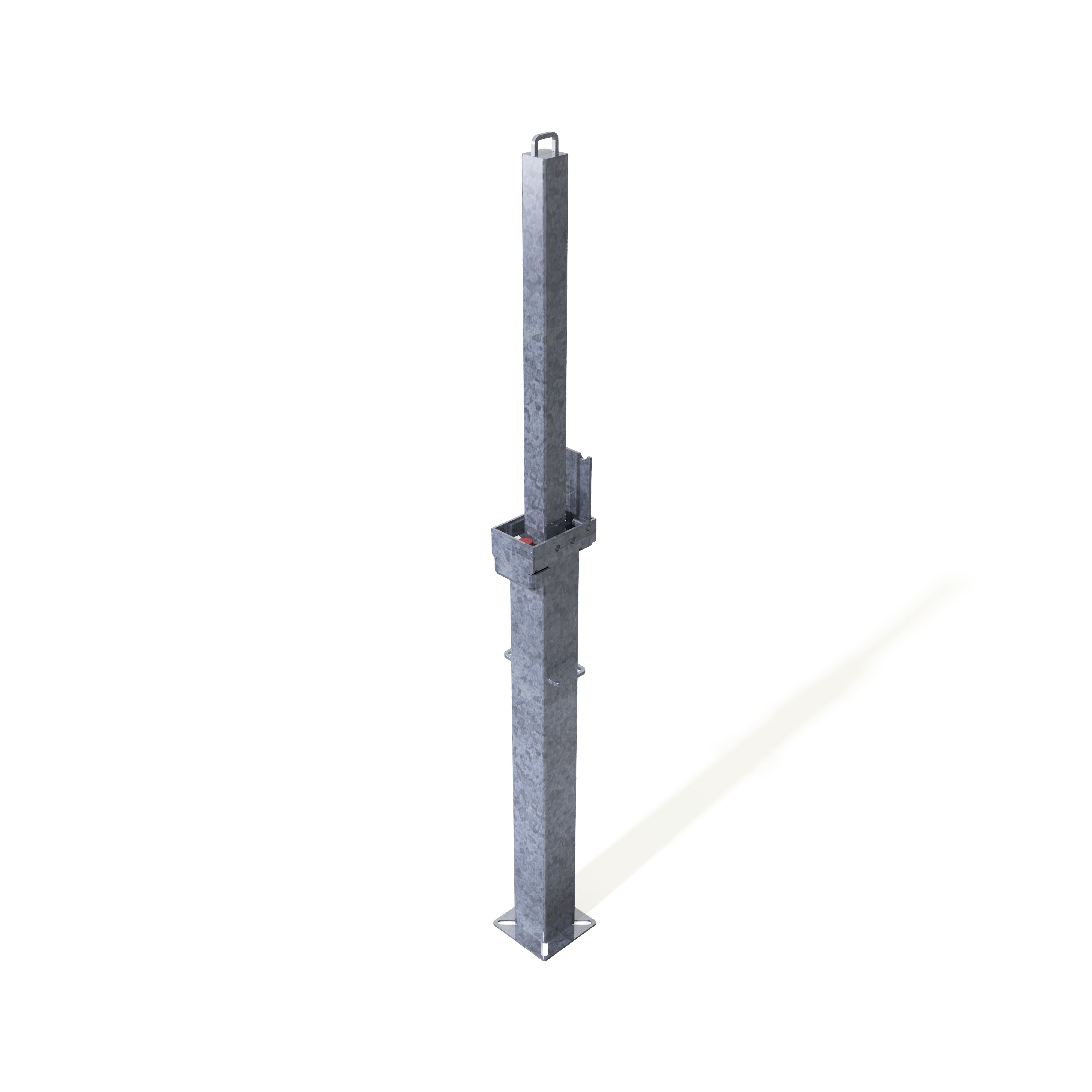 Square Retractapost-GL 745 Telescopic Bollard - Galvanised or Galvanised and Coated - Store Fittings Direct