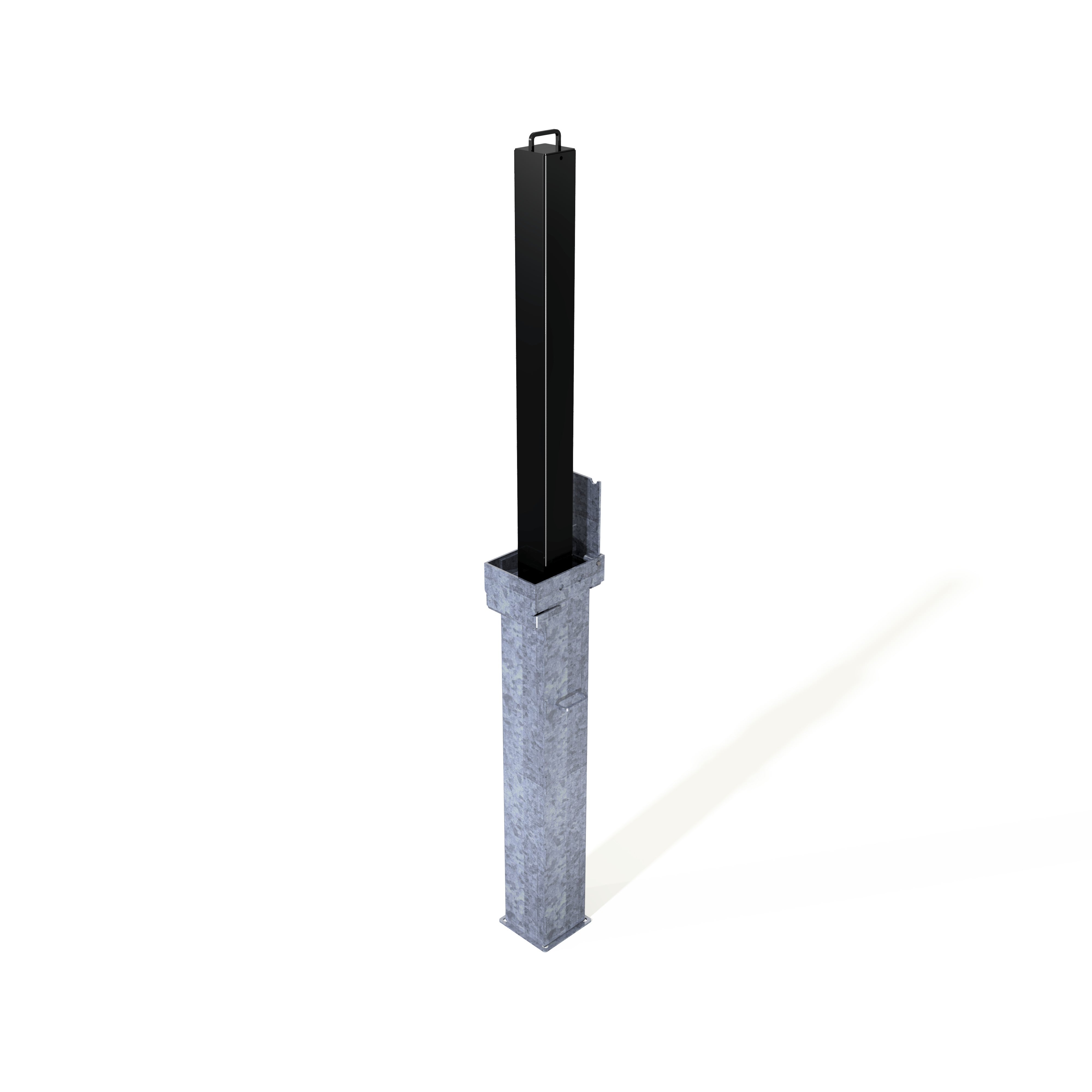 Square Retractapost-GL 900 Telescopic Bollard - Galvanised or Galvanised and Coated - Store Fittings Direct