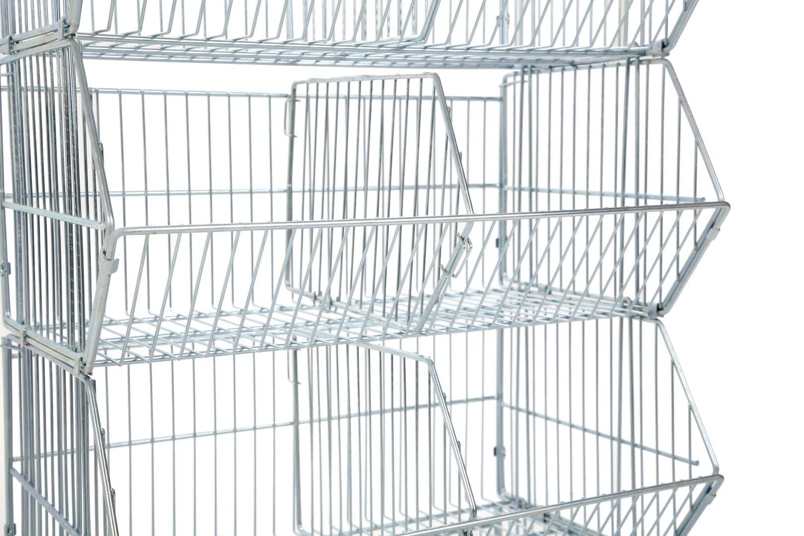 Stackable Wire Baskets (Merchandising Display) - Store Fittings Direct