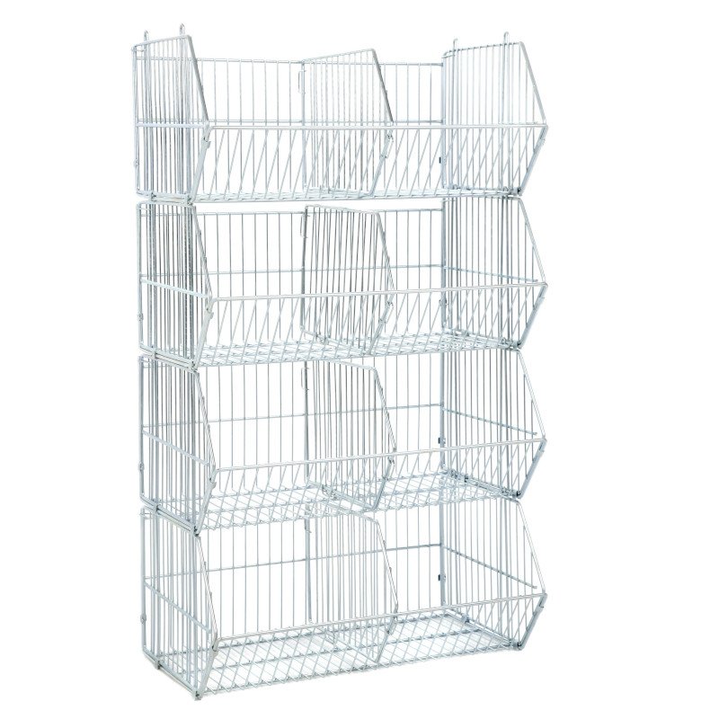 Stackable Wire Baskets (Merchandising Display) - Store Fittings Direct