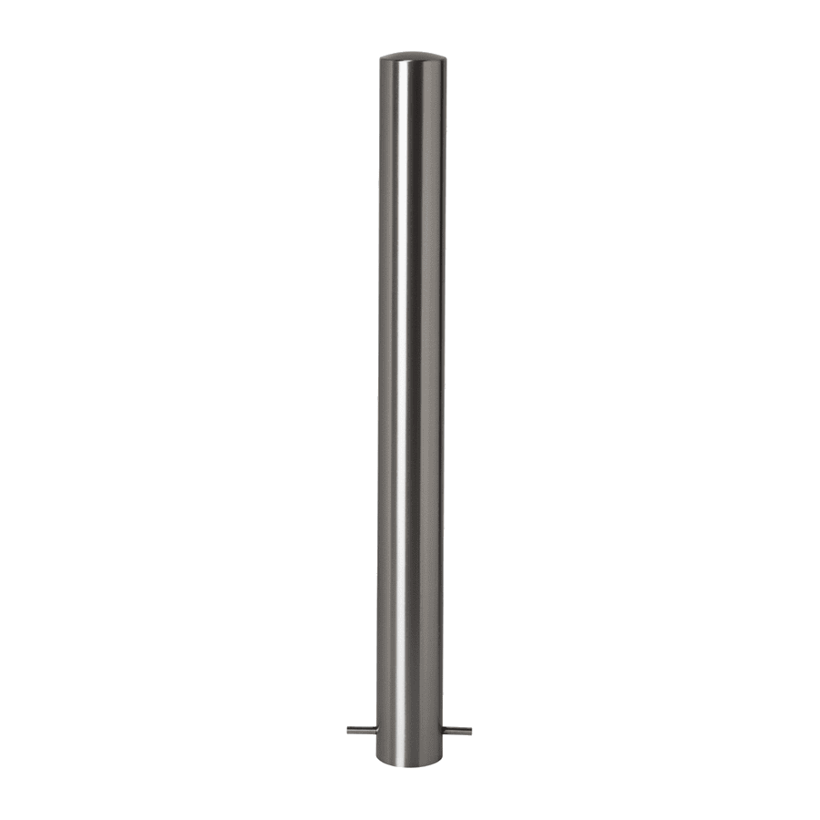 Stainless Steel Bollards 304 Grade | Semi-Domed Top 1000mm Above Ground - Store Fittings Direct