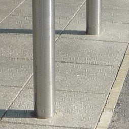 Stainless Steel Bollards 304 Grade | Semi-Domed Top 900mm Above Ground - Store Fittings Direct