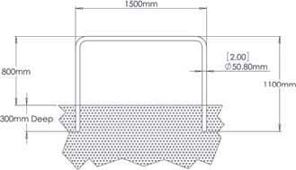 Stainless Steel Hooped Perimeter Barrier - Store Fittings Direct
