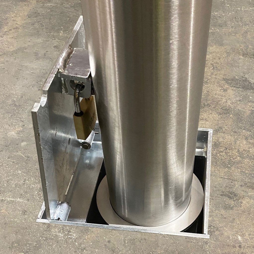 Stainless Steel Removable Bollard 304 Grade | 1000mm Above Ground - Store Fittings Direct