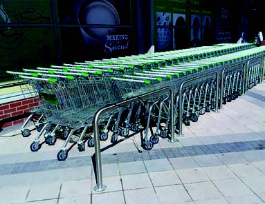 Stainless Steel Trolley and Cycle Hoops - Store Fittings Direct
