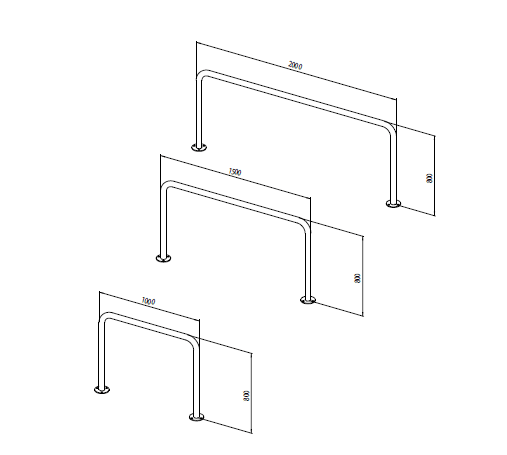 Stainless Steel Trolley and Cycle Hoops - Store Fittings Direct