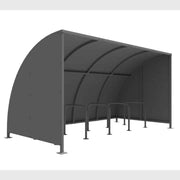 Stratford Cycle Shelter | Galvanised Roof With Cycle Stands - Store Fittings Direct
