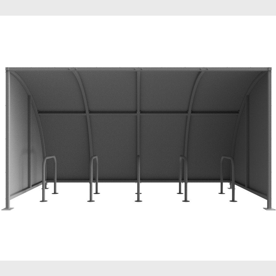 Stratford Cycle Shelter | Galvanised Roof With Cycle Stands - Store Fittings Direct