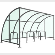 Stratford Cycle Shelter | PETG Roof With Cycle Stands - Store Fittings Direct