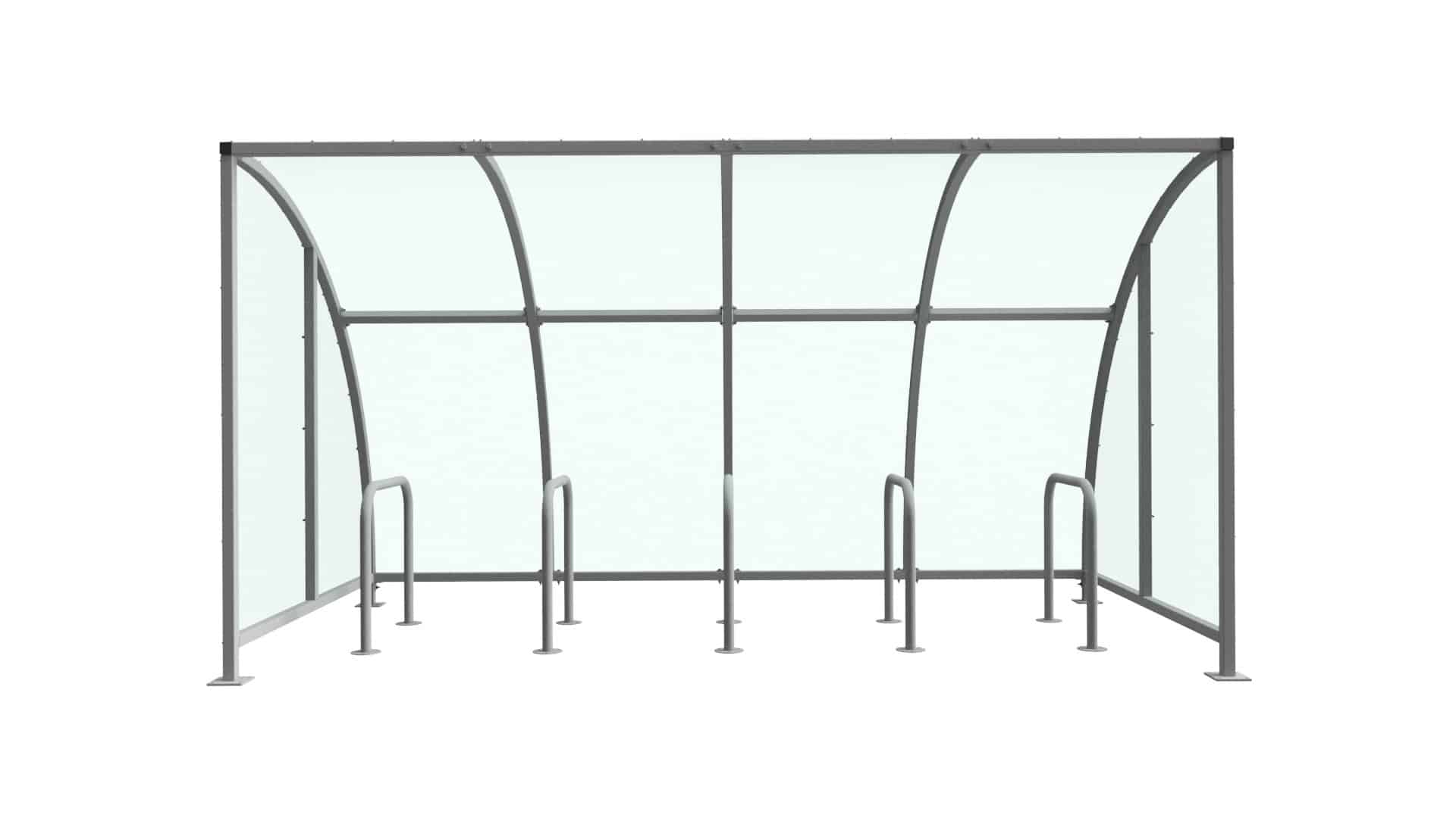 Stratford Cycle Shelter | PETG Roof With Cycle Stands