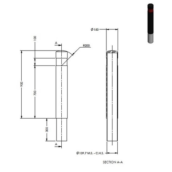 StreetWise Steel Cored Polyurethane Bollard