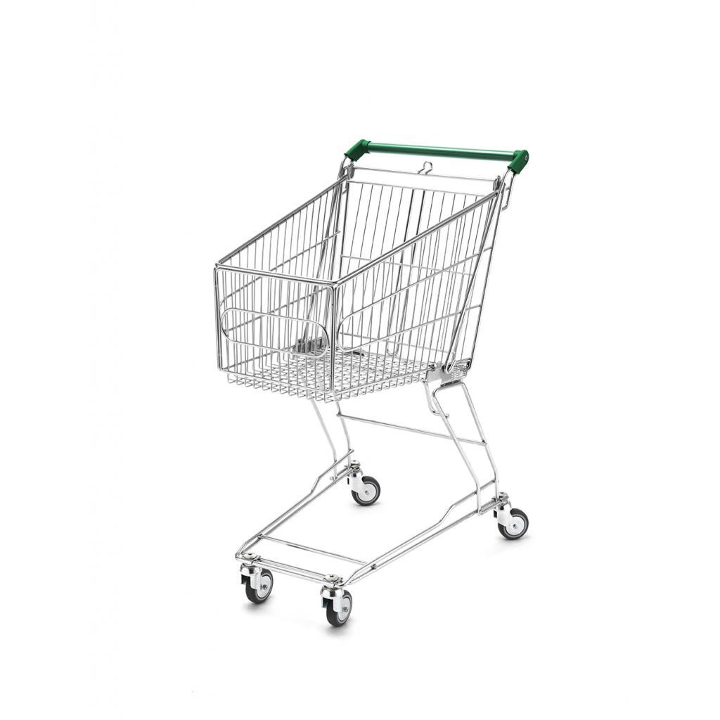 Supermarket shopping trolley 60L green