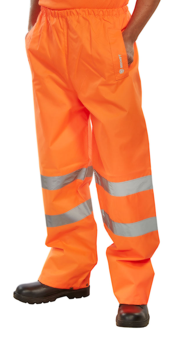 Hi-Vis Padded Thermal Lined Rain Trousers