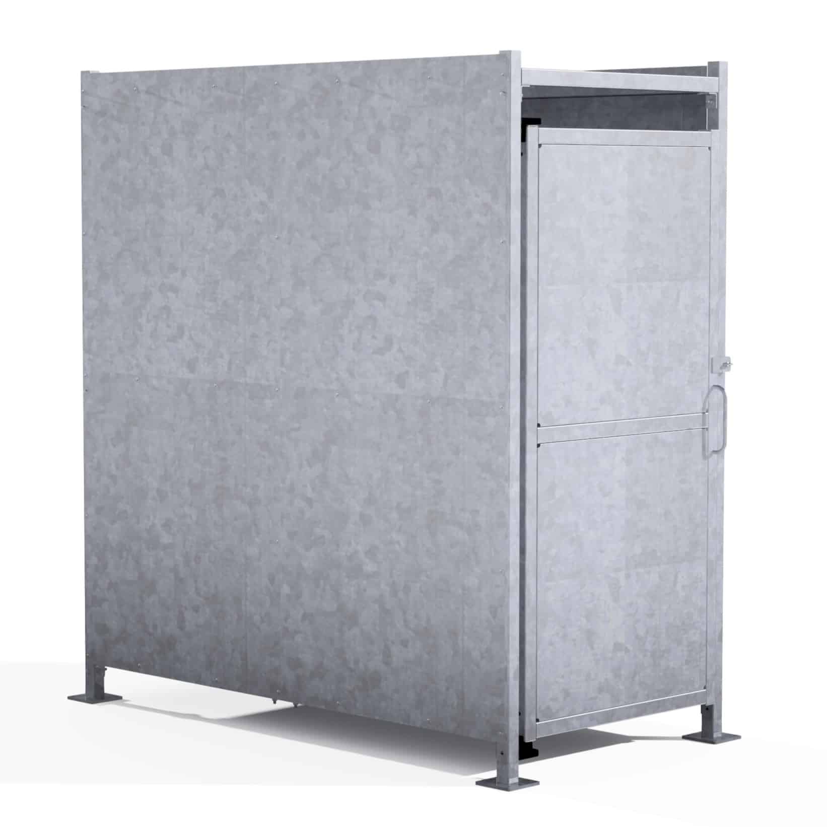 The Eaton Bin Store with Doors | Secure Storage Shelter - Store Fittings Direct