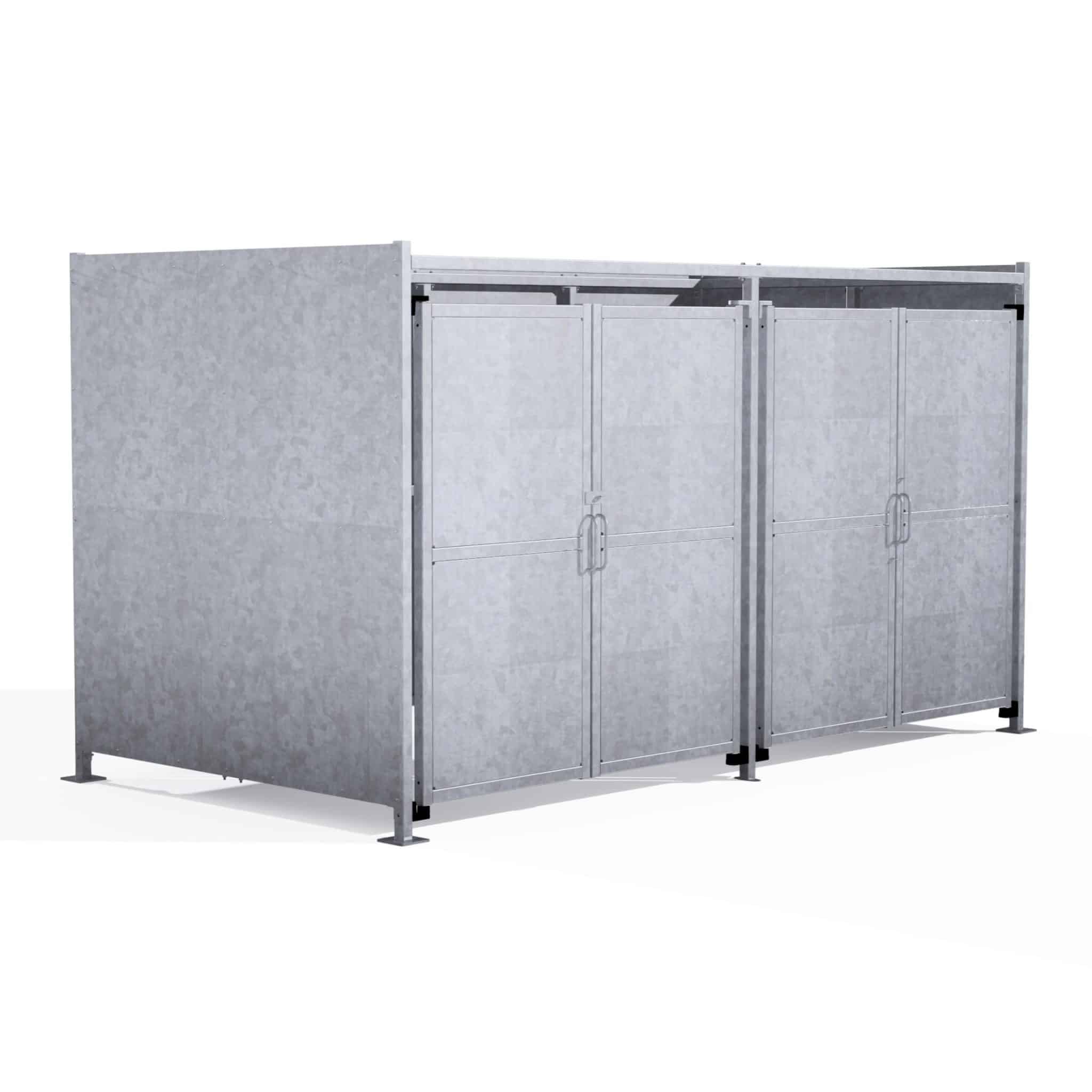 The Eaton Bin Store with Doors | Secure Storage Shelter - Store Fittings Direct