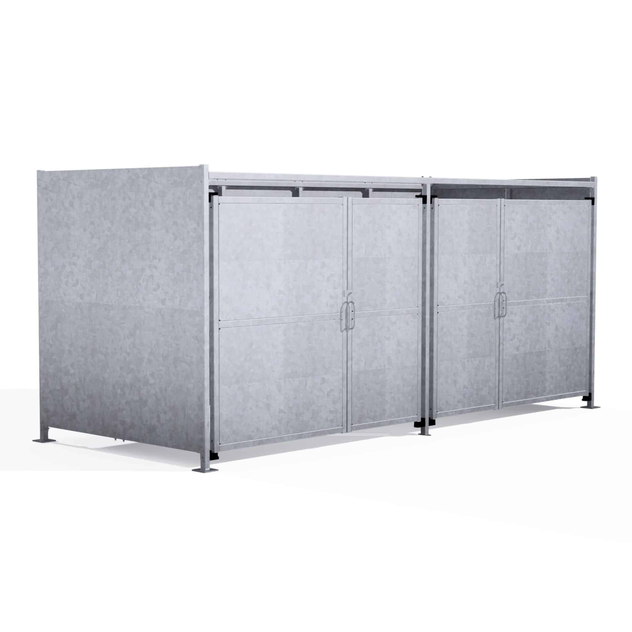 The Eaton Bin Store with Doors | Secure Storage Shelter - Store Fittings Direct