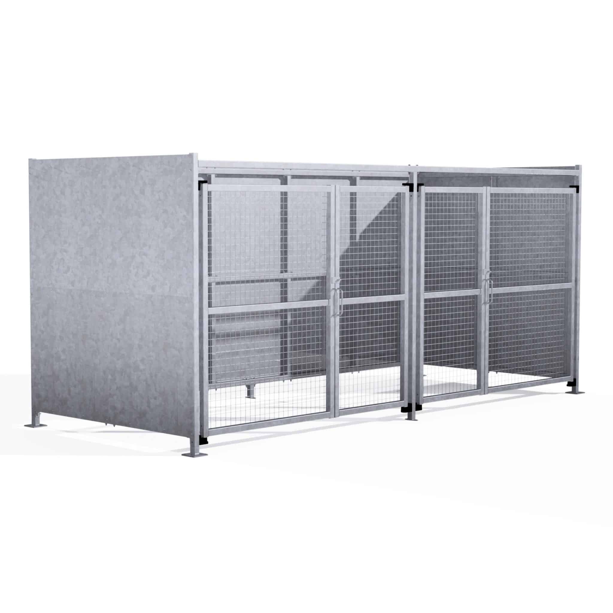 The Eaton Bin Store with Mesh Doors | Secure Storage Shelter - Store Fittings Direct
