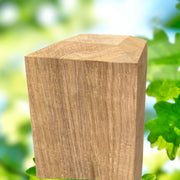 Timber Bollards | Solid oak with 4 Way Flat Top - Store Fittings Direct