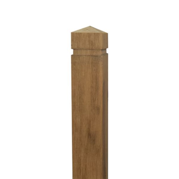 Timber Bollards | Solid oak with 4 Way Flat Top - Store Fittings Direct