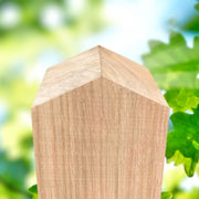 Timber Bollards | Solid oak with Half Pyramid Top - Store Fittings Direct