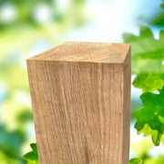 Timber Bollards | Solid oak with flat top finish - Store Fittings Direct