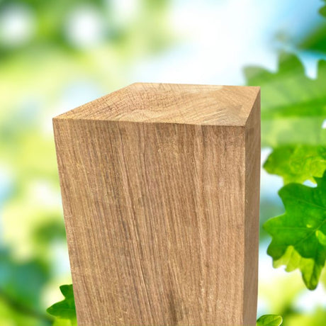 Timber Bollards | Solid oak with flat top finish - Store Fittings Direct