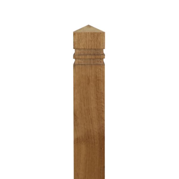 Timber Bollards | Solid oak with 4 Way Flat Top - Store Fittings Direct