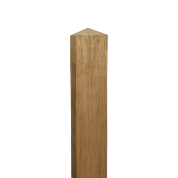 Timber Bollards | Solid oak with 4 Way Flat Top - Store Fittings Direct