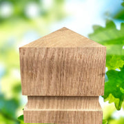 Timber Bollards | Solid oak with pyramid top - Store Fittings Direct
