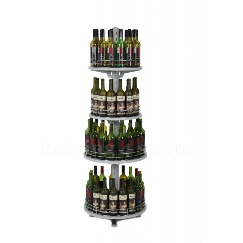 Totem Wine Rack Tower Display - Store Fittings Direct