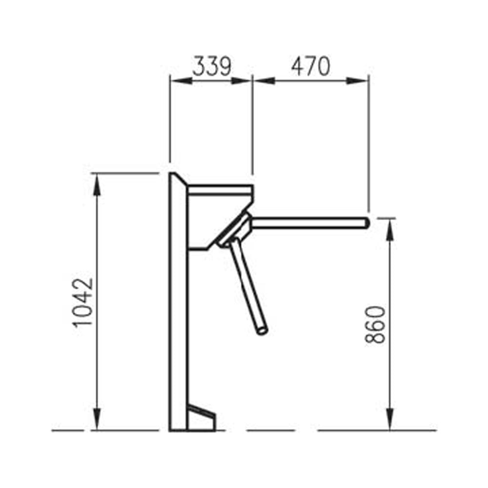 Triflo Sentry Access Control Half Height Turnstile - Store Fittings Direct