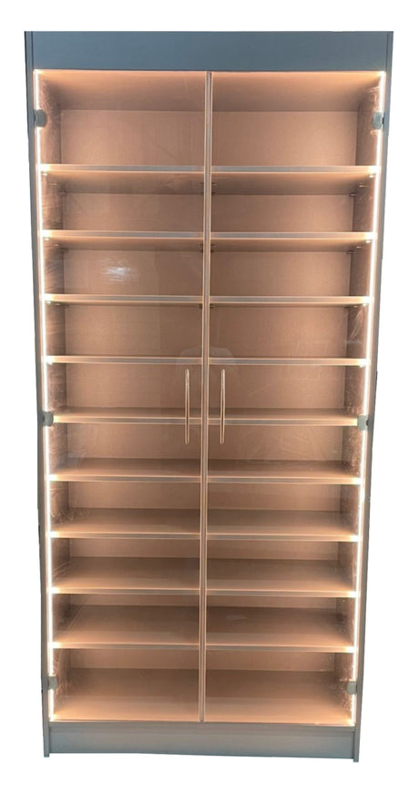 Vape Display with Acrylic Doors - Store Fittings Direct