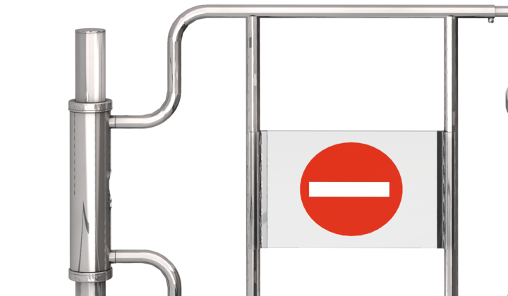 Wanzl Checkout Lockable Mechanical Swing Gate - Store Fittings Direct
