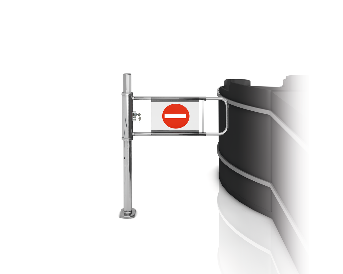 Wanzl Lockable Manual Mechanical Swing Gate | Checkout Gate - Store Fittings Direct