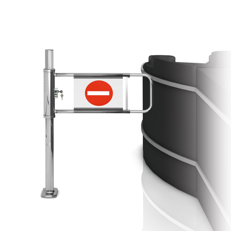 Wanzl Lockable Manual Mechanical Swing Gate | Checkout Gate - Store Fittings Direct