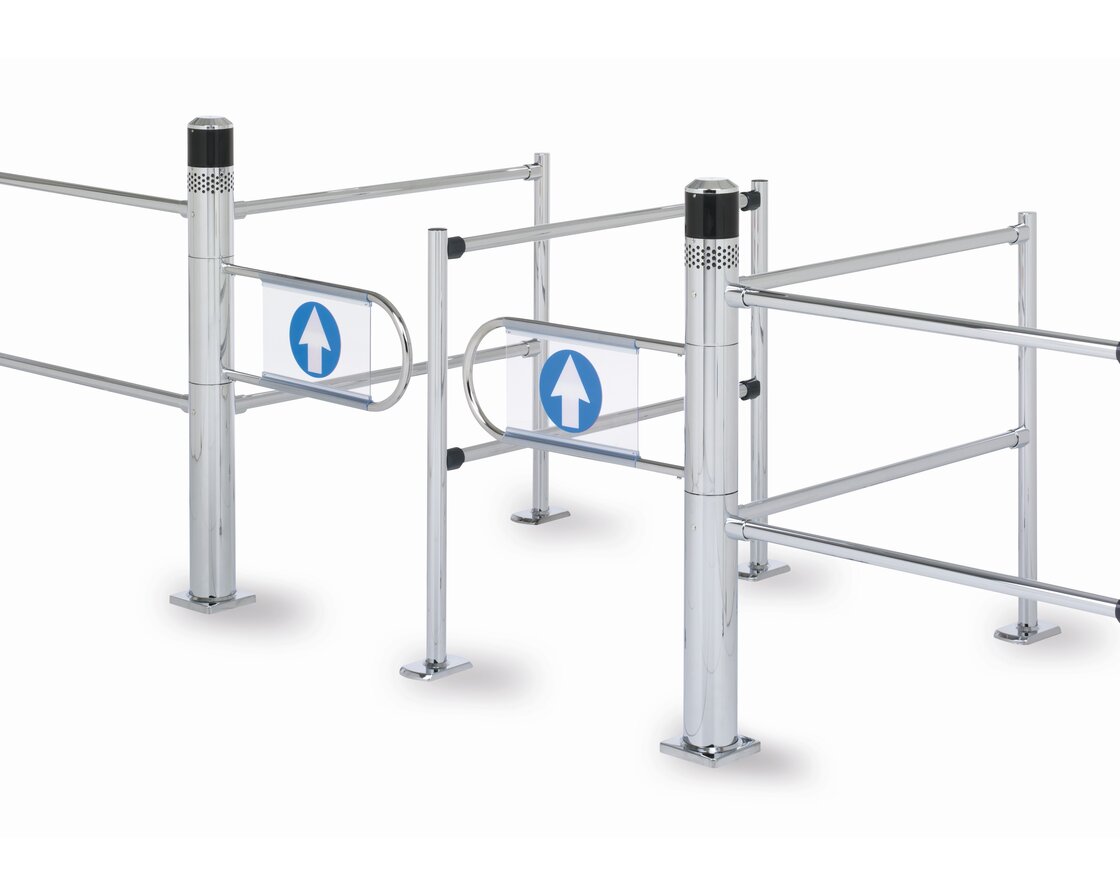 Wanzl Technoport Automatic Swing Gate | Checkout Gate - Store Fittings Direct