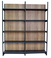 Wooden Backed Double Posted Shelving 300mm