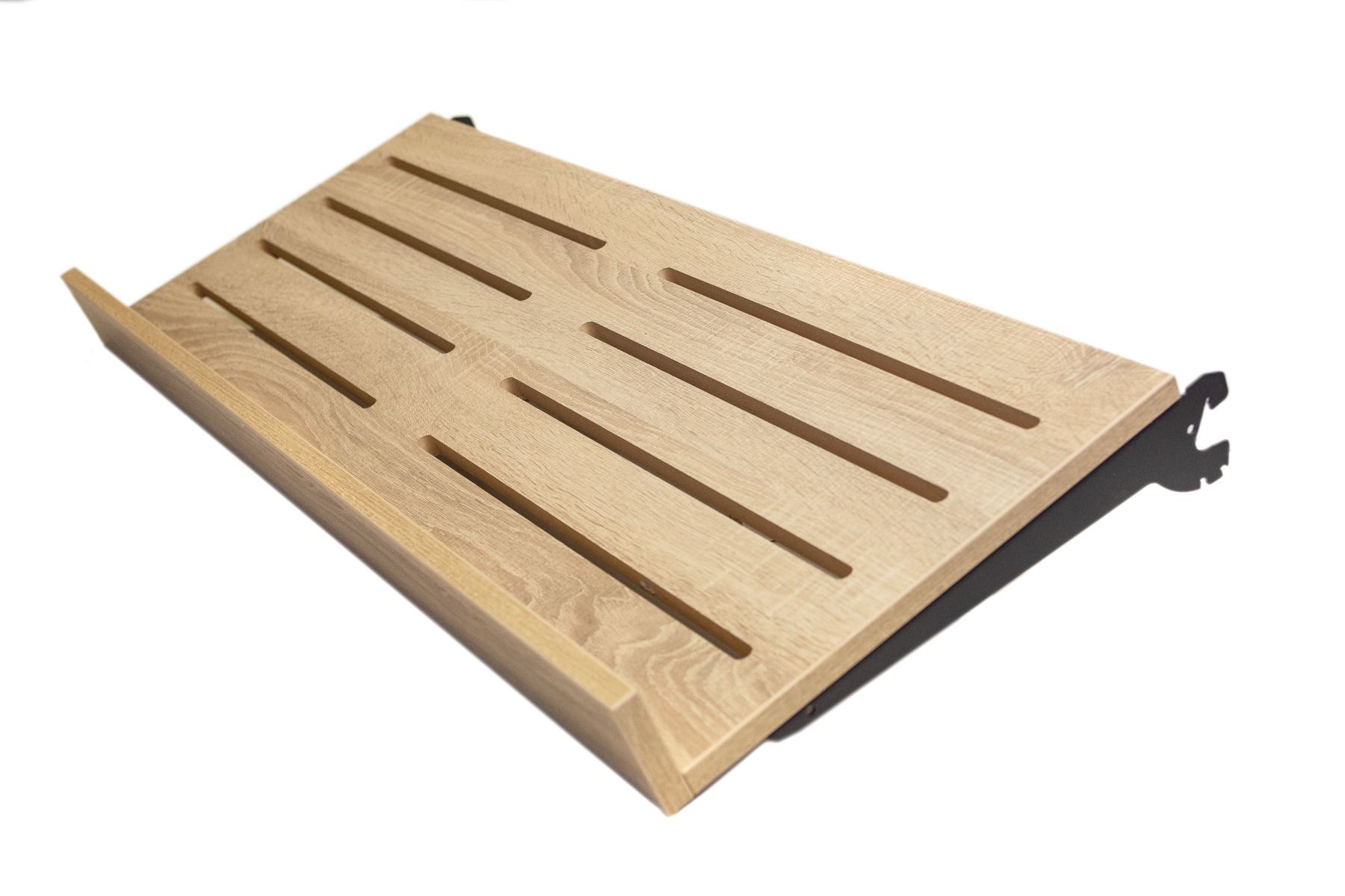 Wooden Bakery Display with Wooden Risers | Wall Bakery Display - Store Fittings Direct