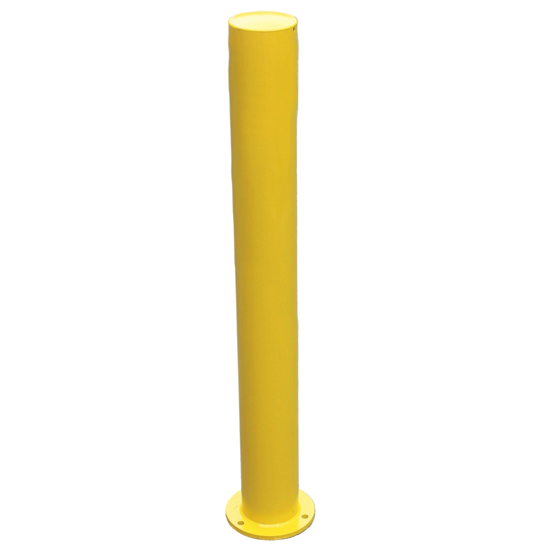 Yellow Galvanised Mild Steel Bollards | 750mm Above Ground - Store Fittings Direct