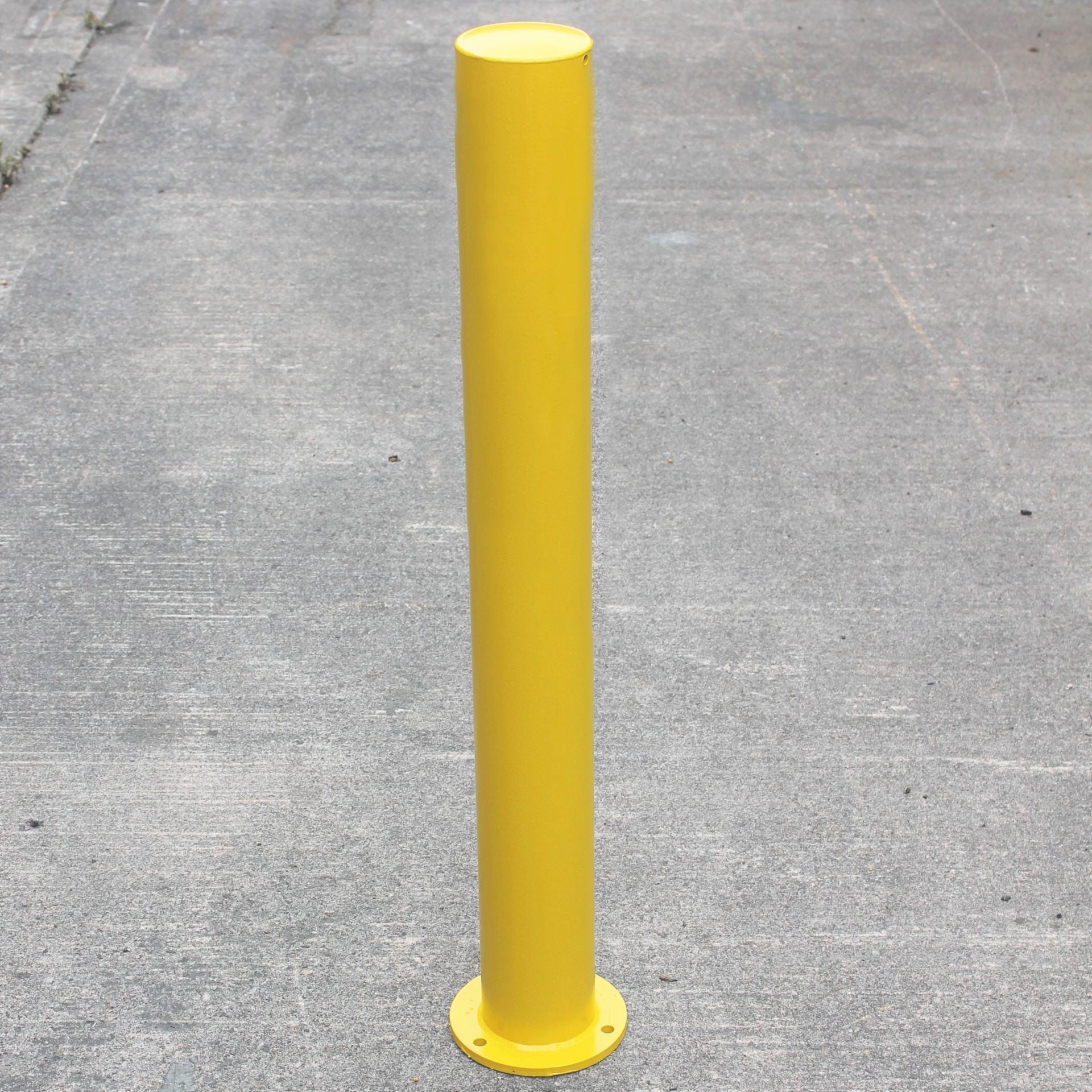 Yellow Galvanised Mild Steel Bollards | 750mm Above Ground - Store Fittings Direct