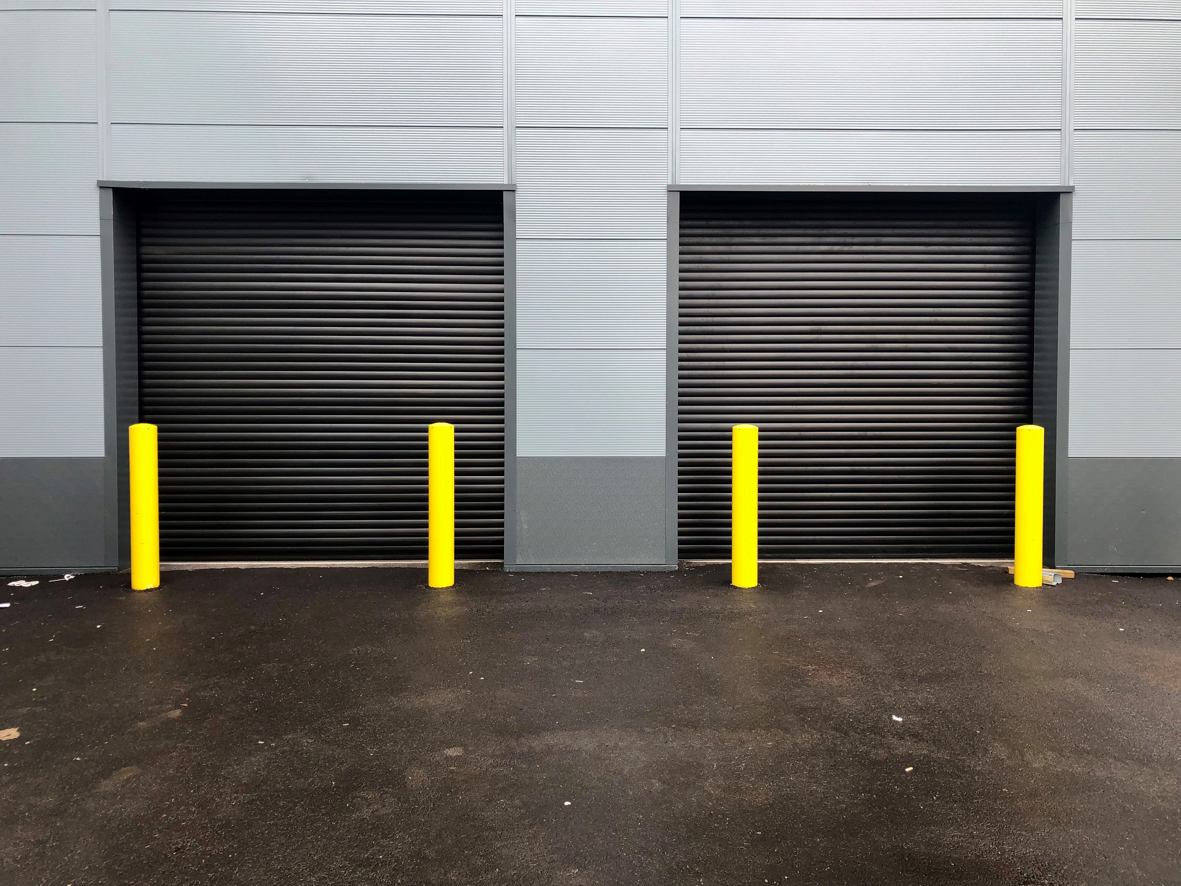 Yellow Galvanised Mild Steel Bollards | 900mm Above Ground - Store Fittings Direct