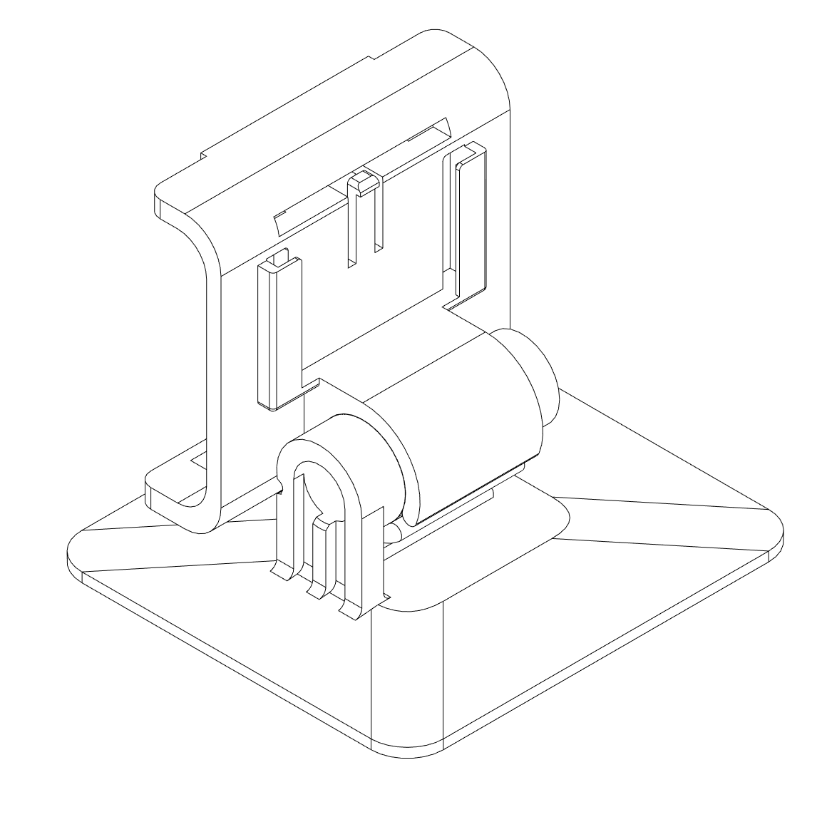 Small Stand Base with Backplate - Store Fittings Direct