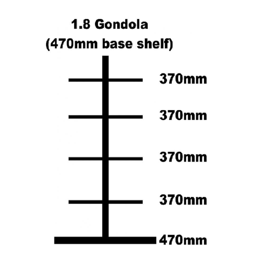 Gondola 470mm base shelf