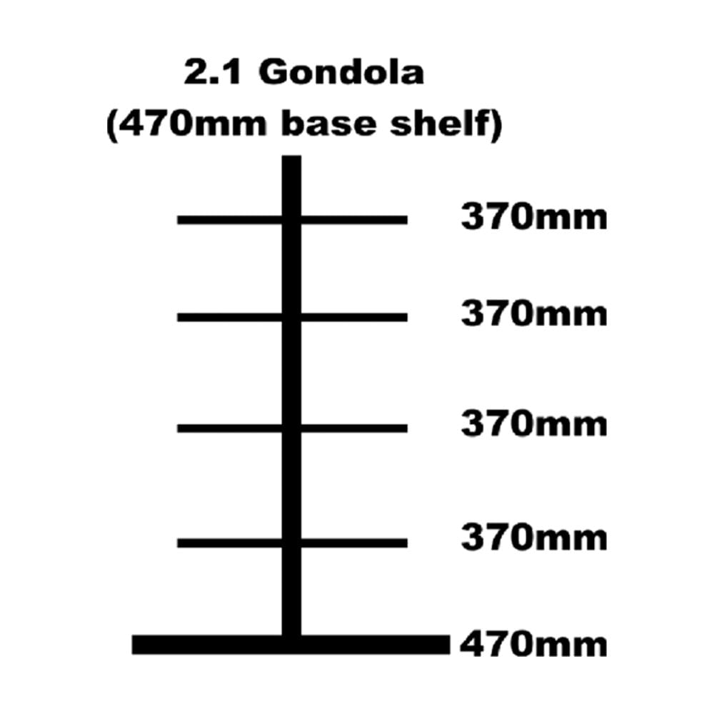 Gondola 470mm base shelf