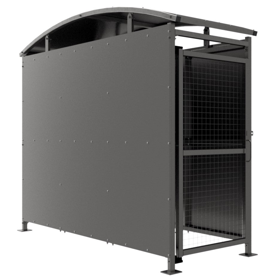 Secure Bin Store Shelter - Mesh Gates