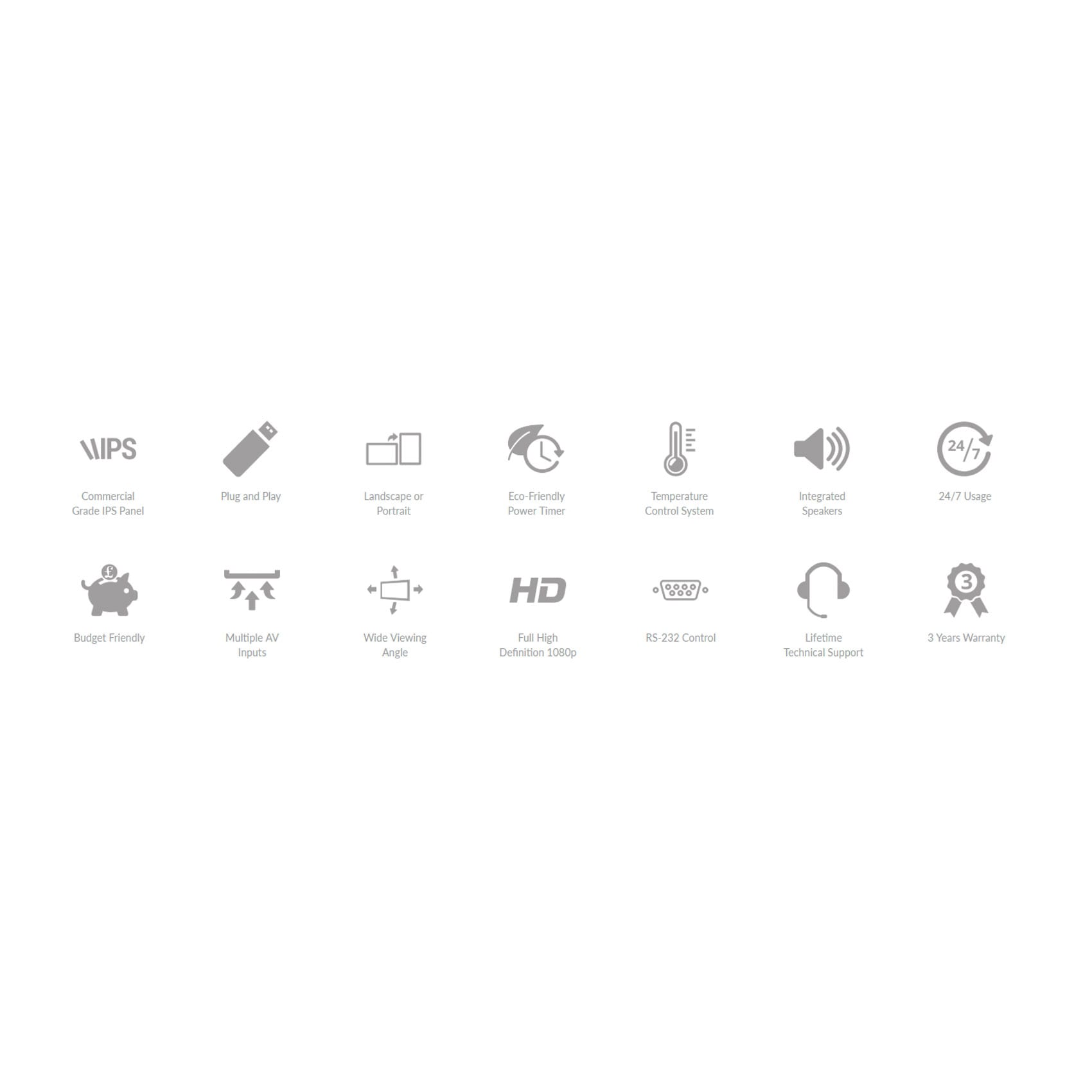 LED professional monitor features