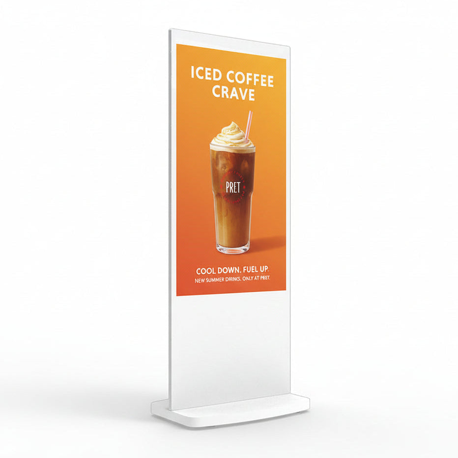 LED Slimline Freestanding Digital Signage Posters, Kiosks & Totems | Digital Display Stand UK